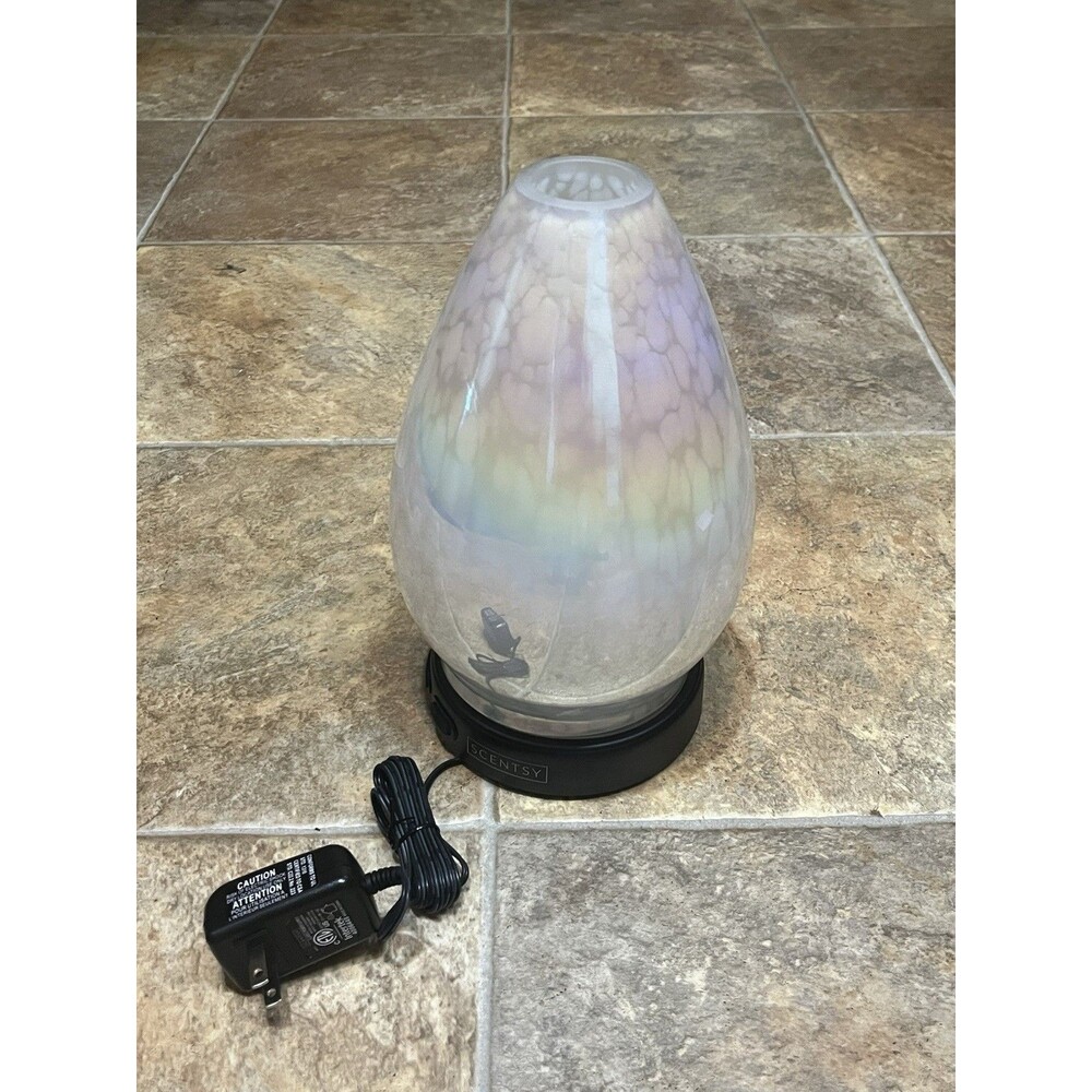 Genuine SCENTSY Oil Diffuser And Iridescent Ascend Shade With Teardrop Base